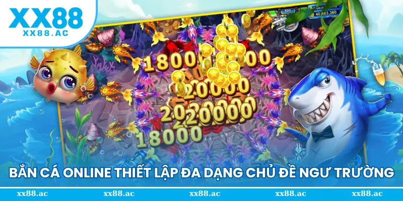 Bắn cá online thiết lập đa dạng chủ đề ngư trường